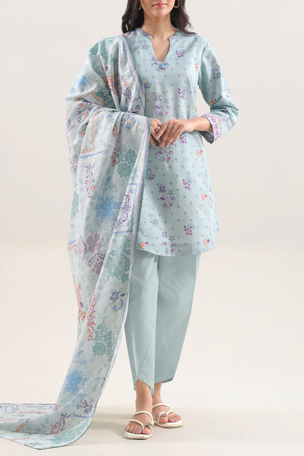 Unstitched Printed Warm Khaddar 3 Piece