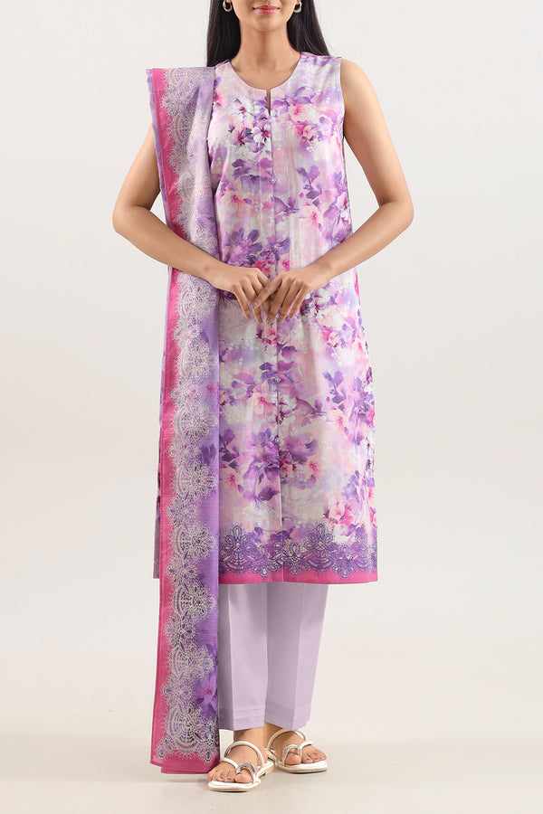 Unstitched Printed Warm Khaddar 3 Piece