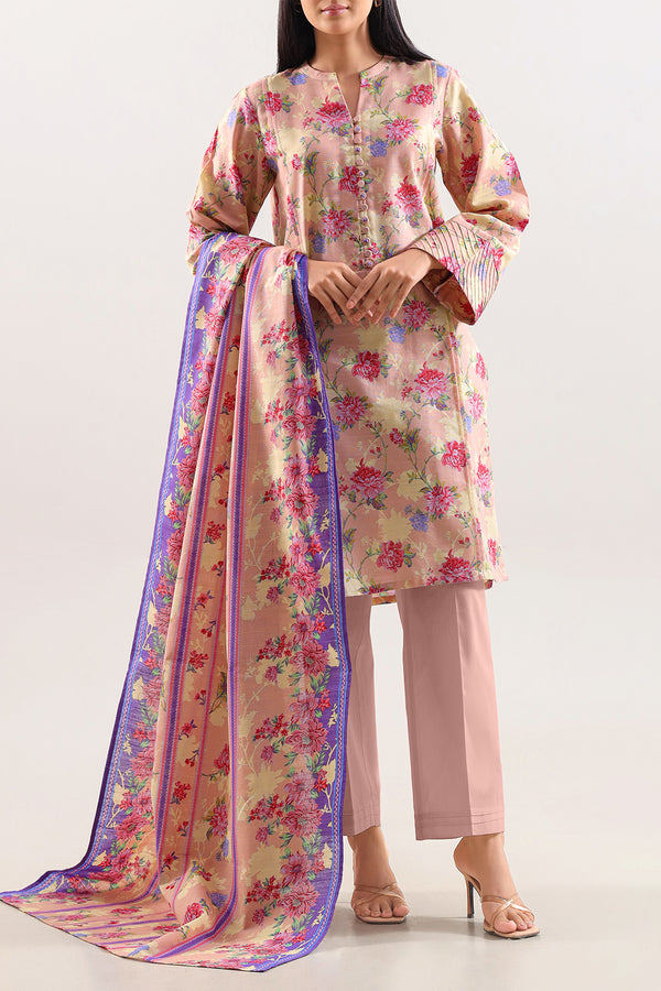 Unstitched Printed Warm Khaddar 3 Piece