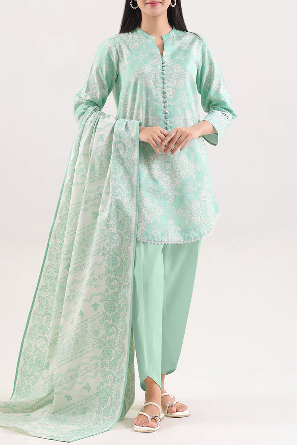 Unstitched Printed Warm Khaddar 3 Piece