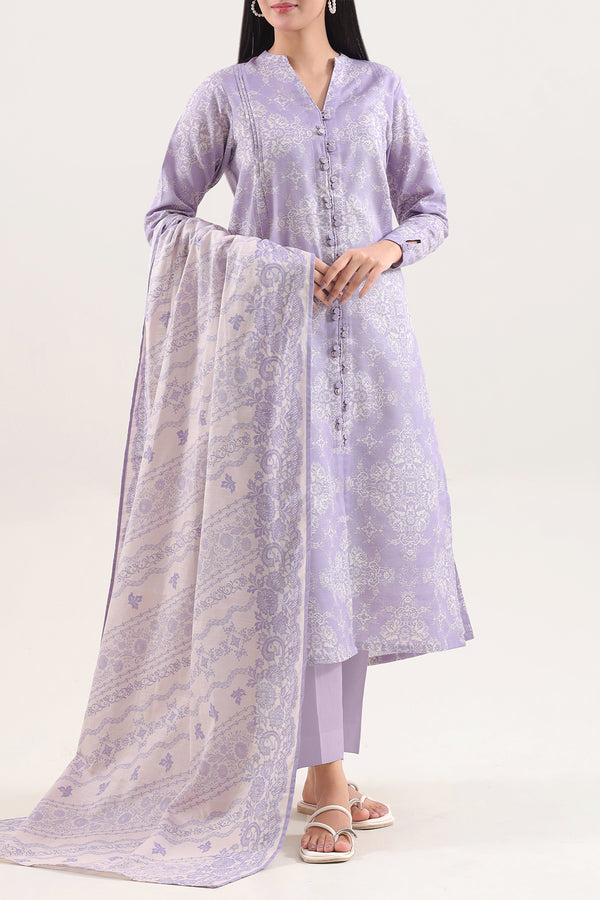 Unstitched Printed Warm Khaddar 3 Piece