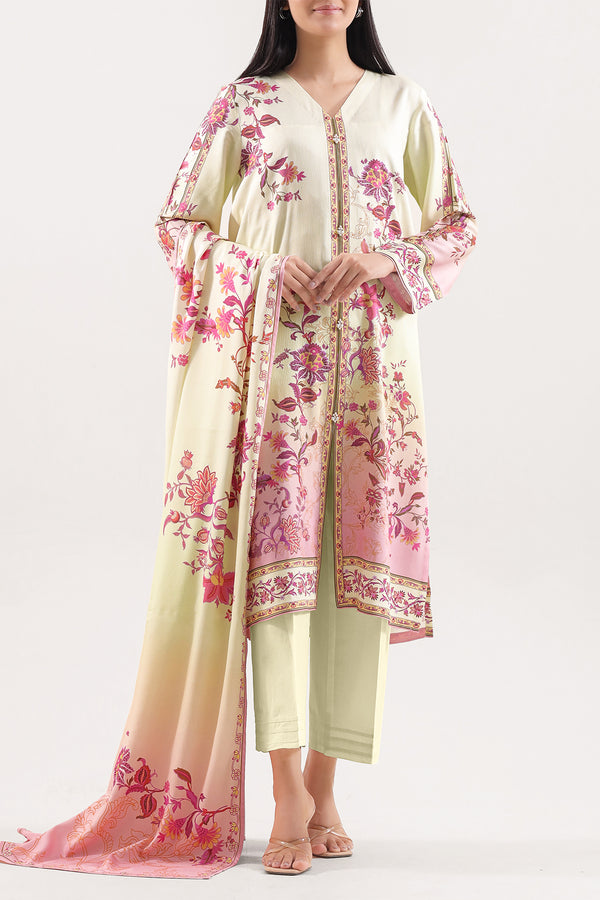 Unstitched Printed Corduroy 3 Piece