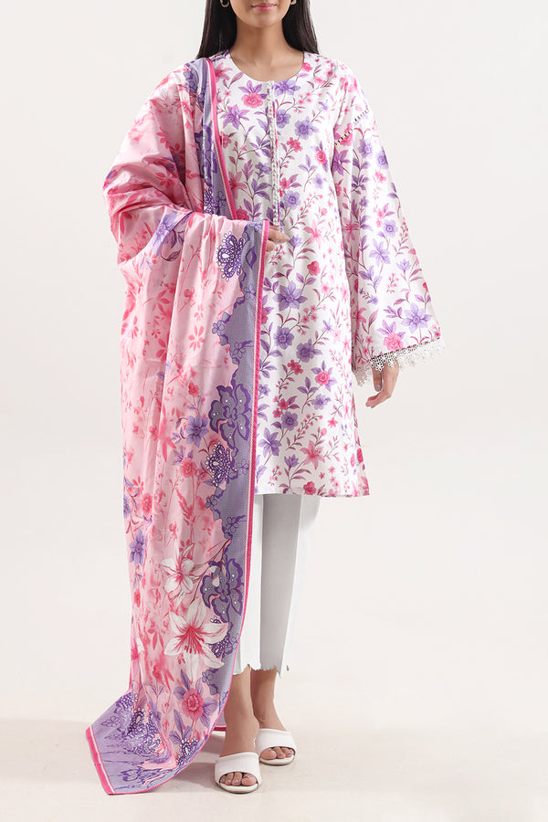 Unstitched Printed Warm Cotton 3 Piece