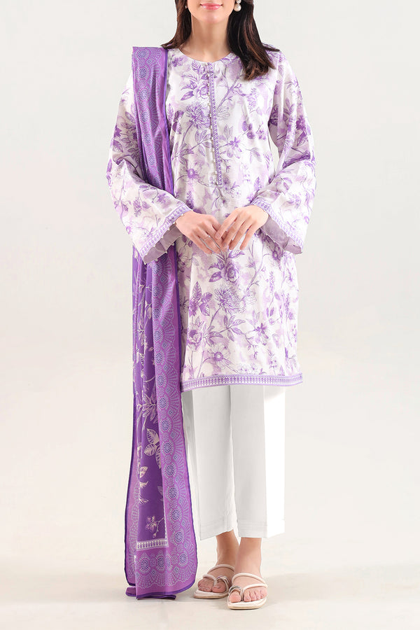 Unstitched Printed Pashmina 3 Piece