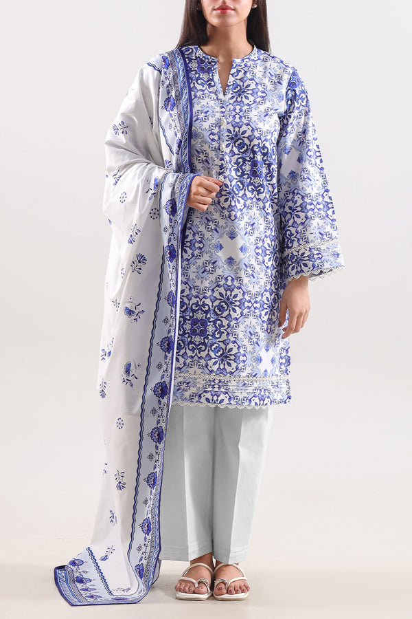 Unstitched Printed Warm Cotton 3 Piece