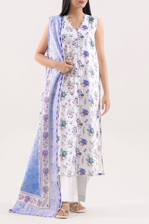 Unstitched Printed Warm Cotton 3 Piece