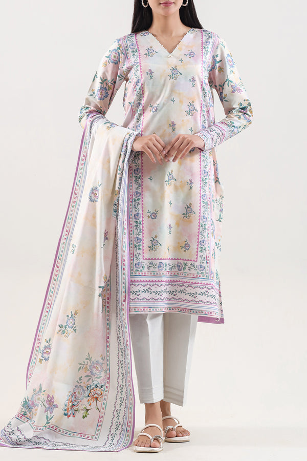 Unstitched Printed Warm Cotton 3 Piece