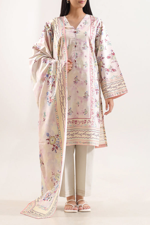 Unstitched Printed Warm Cotton 3 Piece