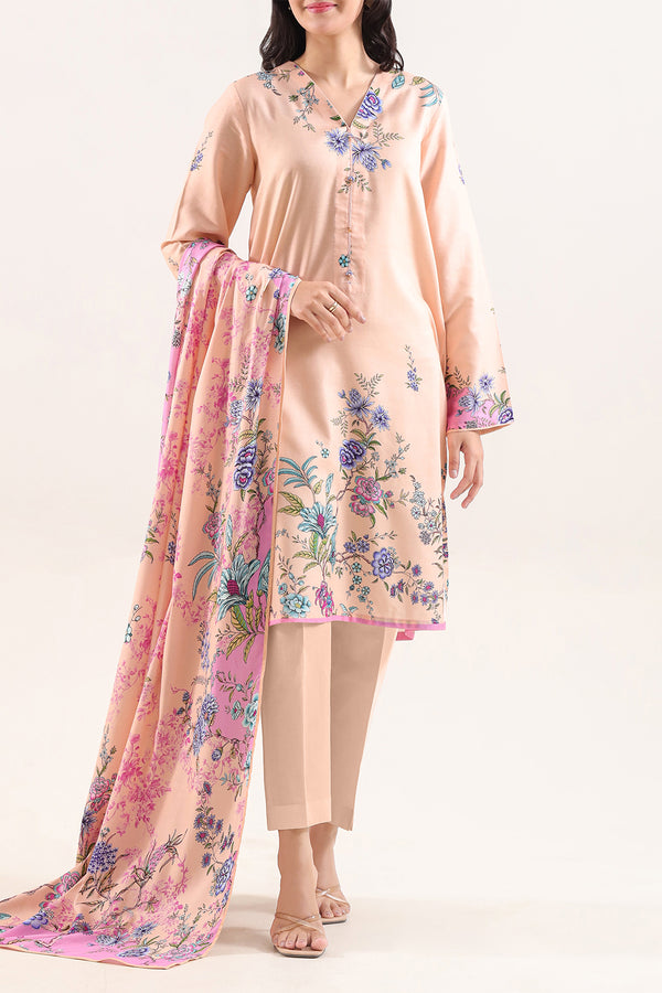 Unstitched Printed Pashmina 3 Piece