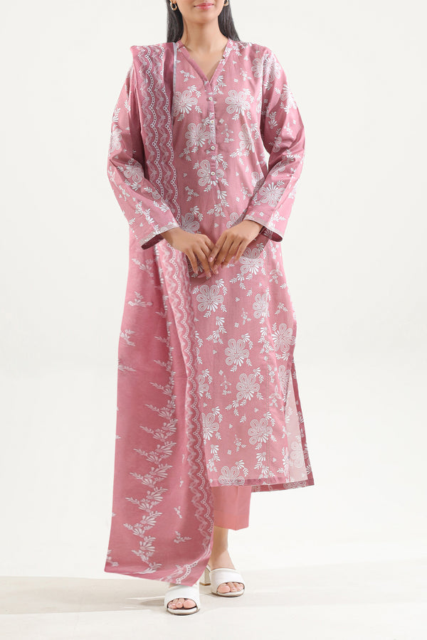Unstitched Printed Lawn 3 Piece