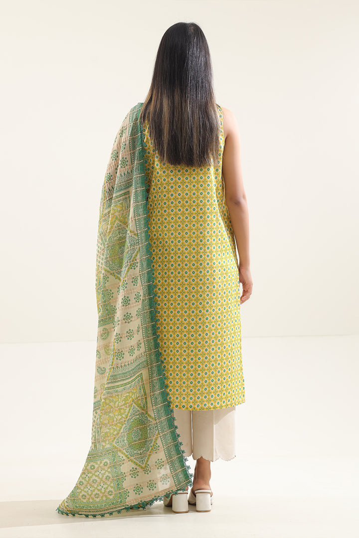 Unstitched Printed Lawn 3 Piece – SAYA
