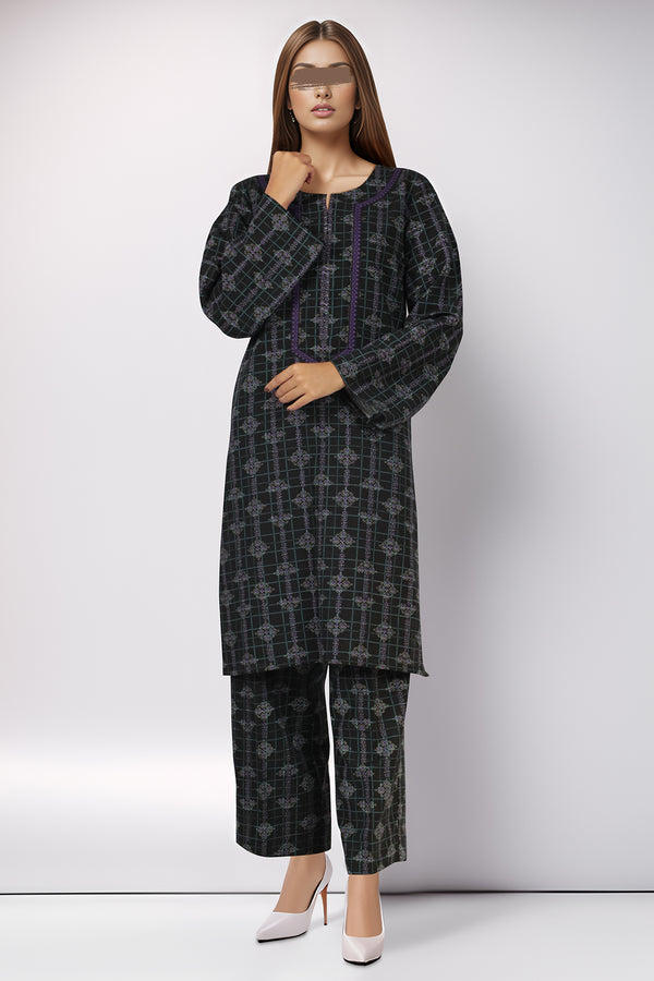 Unstitched Printed Khaddar Viscose 2 Piece (Shirt/Trouser)