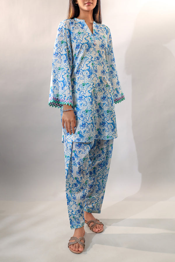 Unstitched Printed Lawn 2 Piece (Shirt/Trouser)