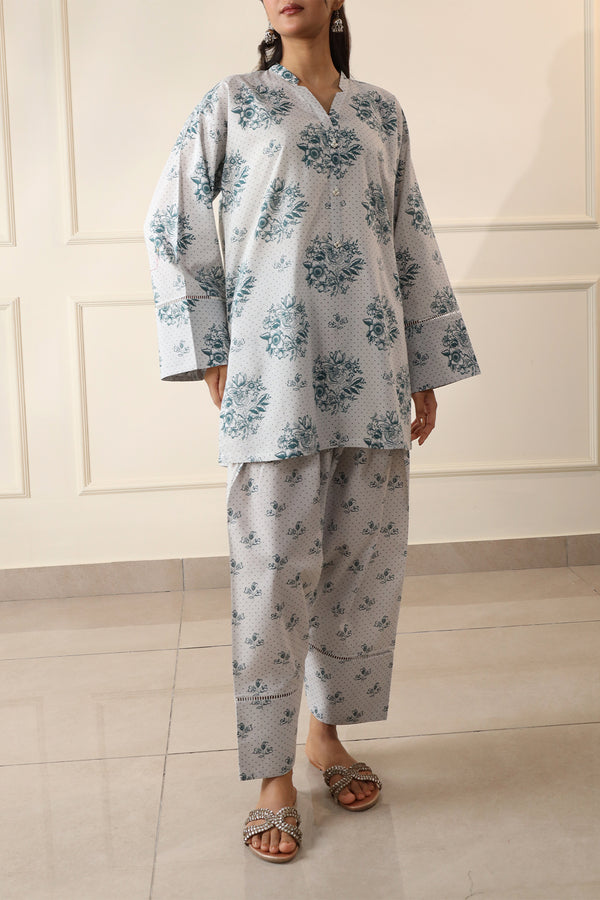 Unstitched Printed Lawn 2 Piece (Shirt/Trouser)