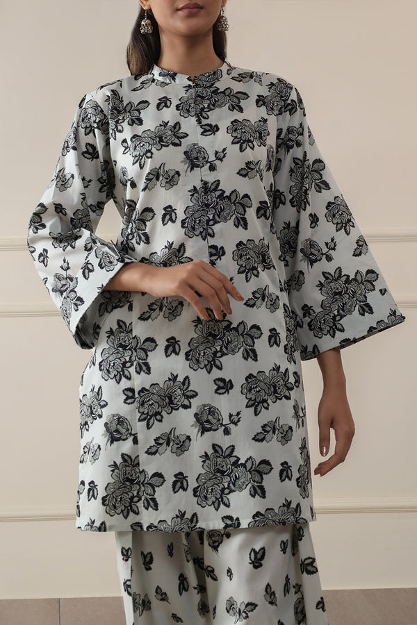 Unstitched Printed Lawn 2 Piece Shirt/Trouser