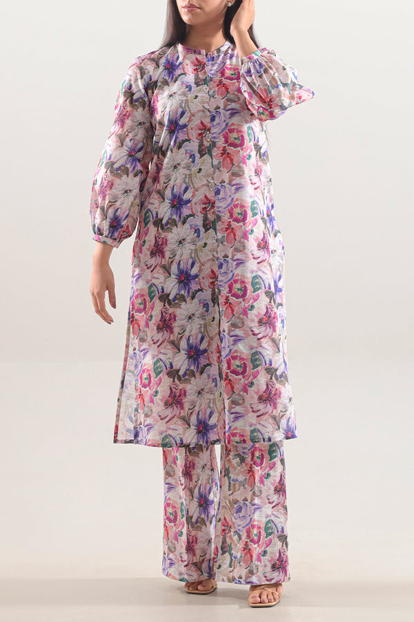 Unstitched Printed Khaddar 2 Piece (Shirt/Trouser)