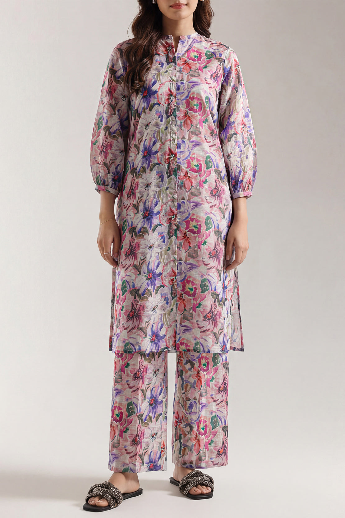 Unstitched Printed Khaddar 2 Piece (Shirt/Trouser) price in Pakistan