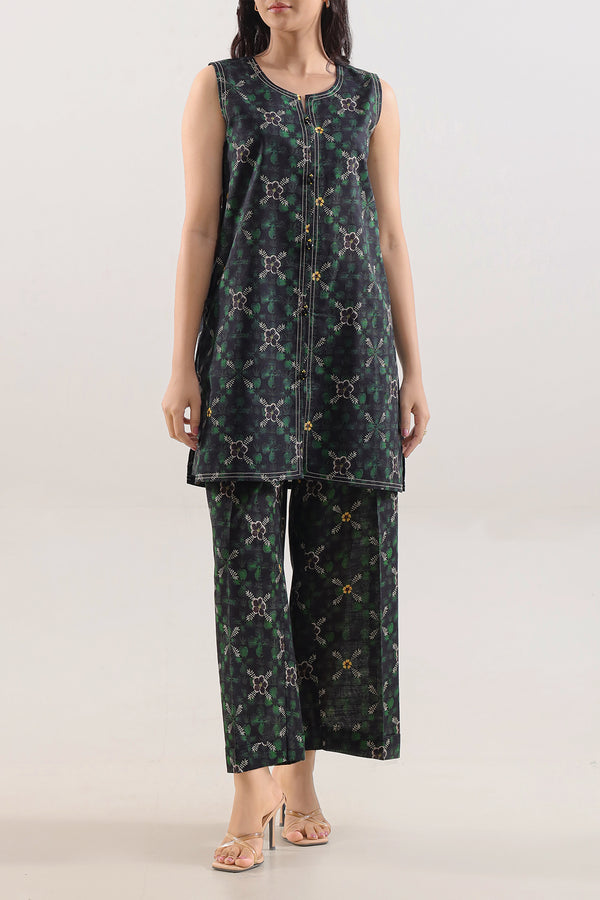Unstitched Printed Khaddar 2 Piece (Shirt/Trouser)