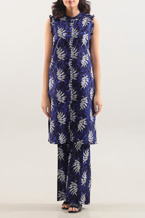 Unstitched Printed Warm Khaddar 2 Piece (Shirt/Trouser)