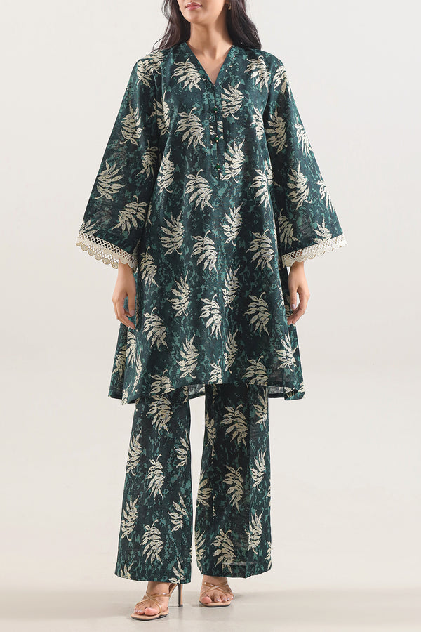 Unstitched Printed Warm Khaddar 2 Piece (Shirt/Trouser)