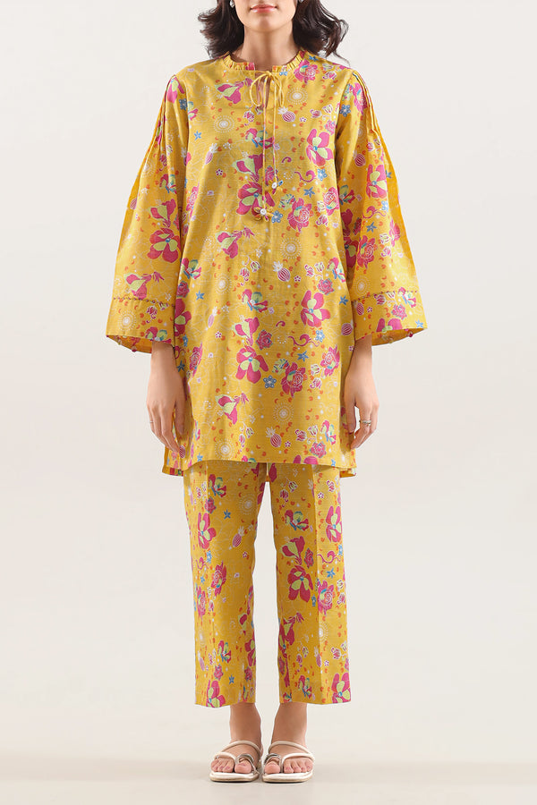 Unstitched Printed Warm Khaddar 2 Piece (Shirt/Trouser)