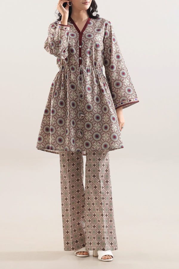 Unstitched Printed Royal Linen 2 Piece (Shirt/Trouser)