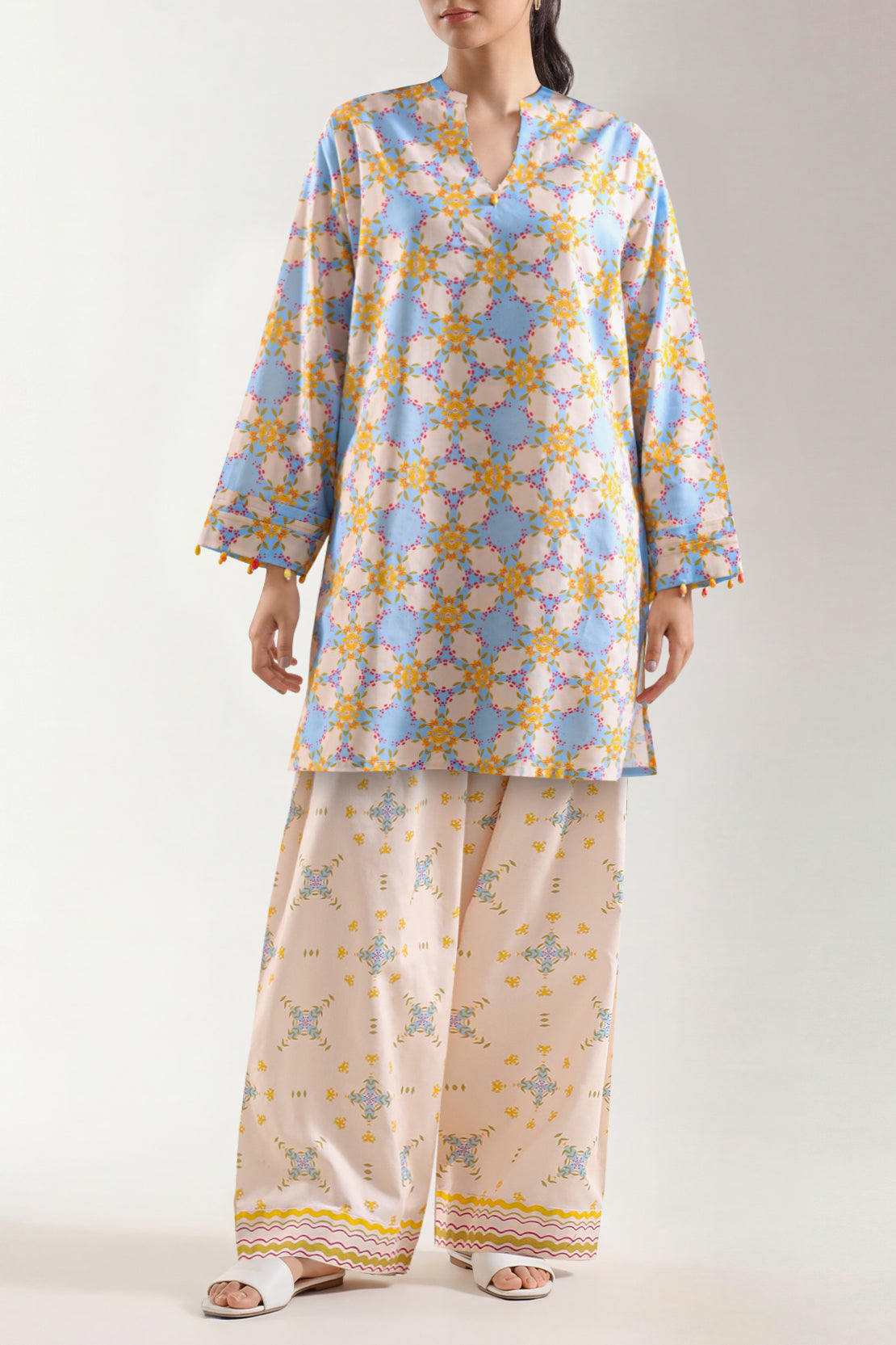 Unstitched Printed Royal Linen 2 Piece (Shirt/Trouser)
