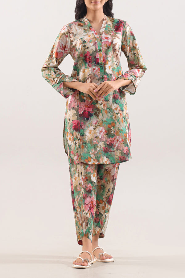 Unstitched Printed Royal Linen 2 Piece (Shirt/Trouser)