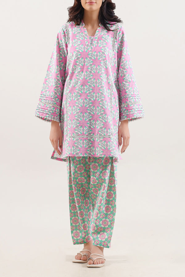 Unstitched Printed Khaddar 2 Piece (Shirt/Trouser)