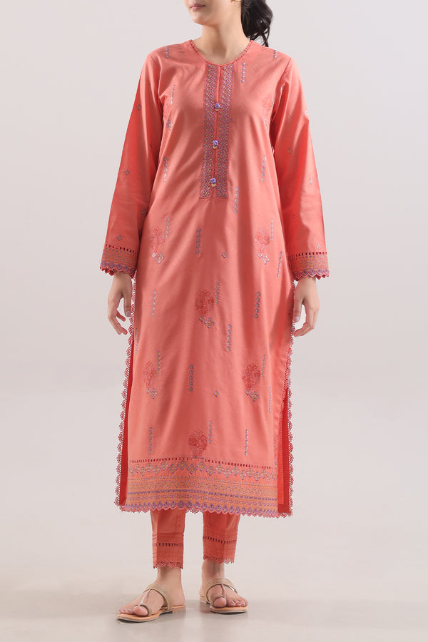 Unstitched Embroidered Self Jacquard 2 Piece (Shirt/Trouser)