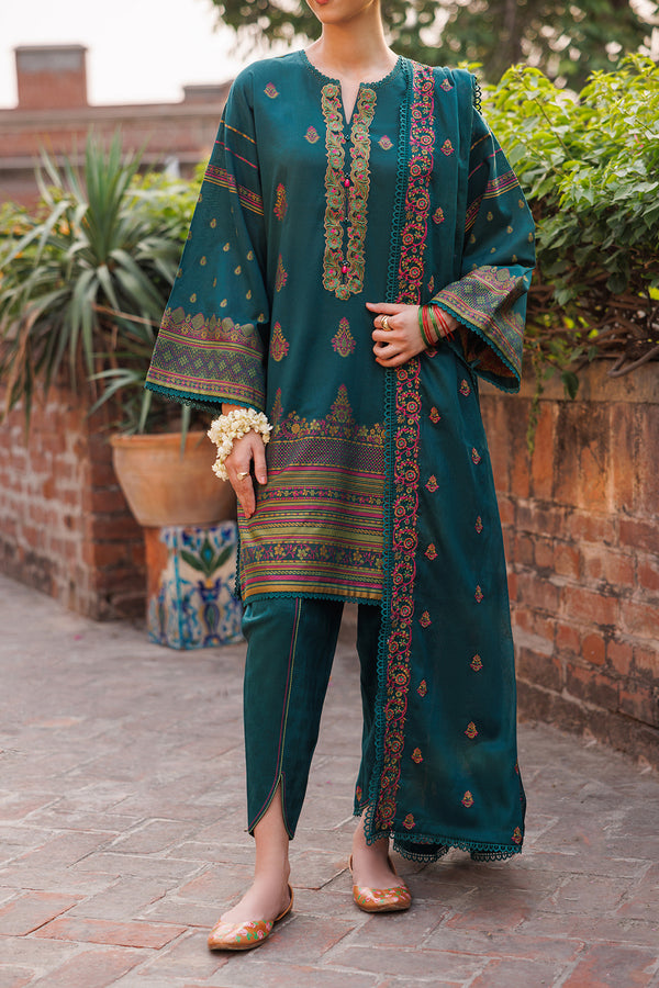 Unstitched Embroidered Cotton Jacquard 2 Piece (Shirt/Trouser)