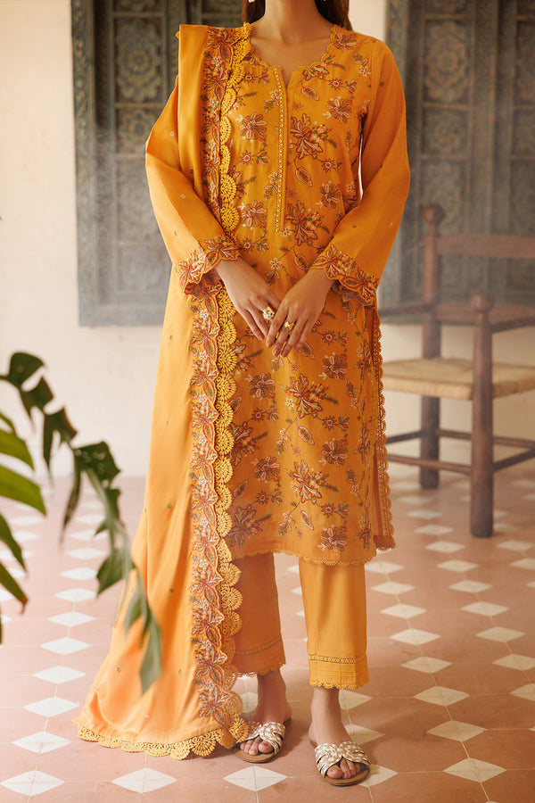 Unstitched Embroidered  Arabic Linen  3 Piece