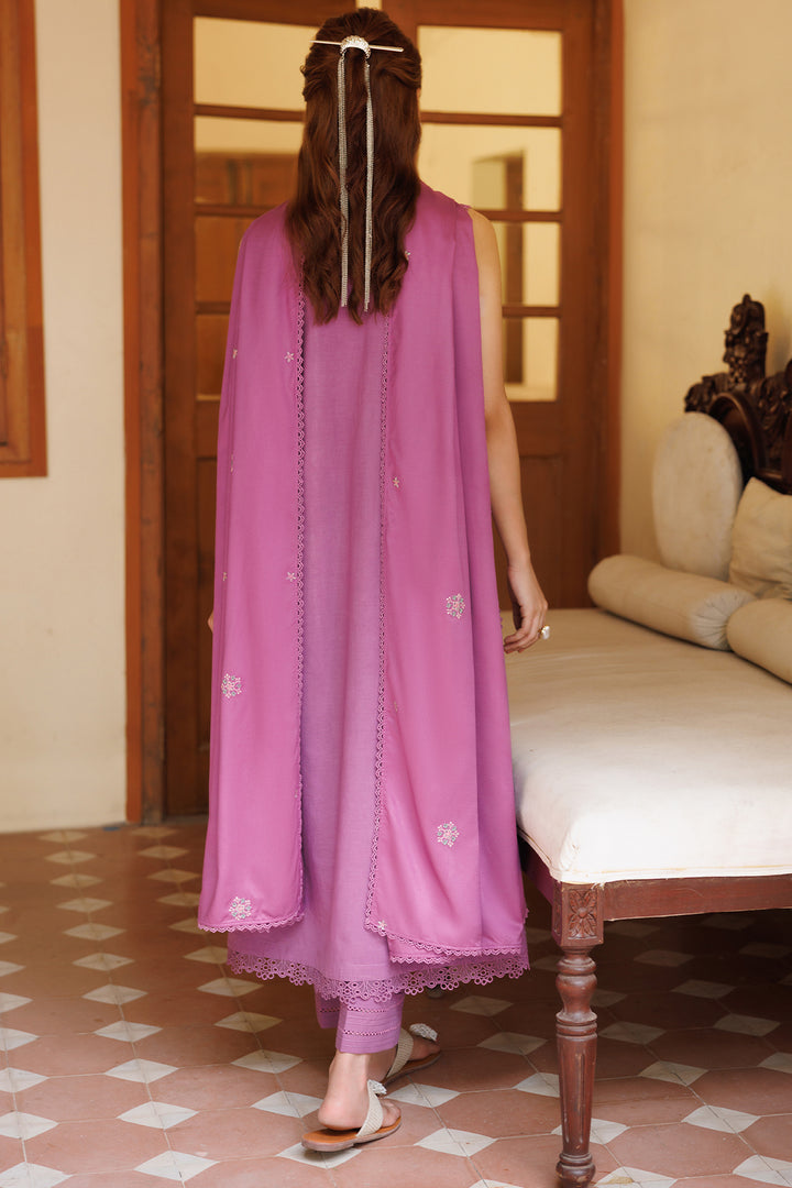 Unstitched Solid Embroidered Arabic Linen 3 Piece – SAYA