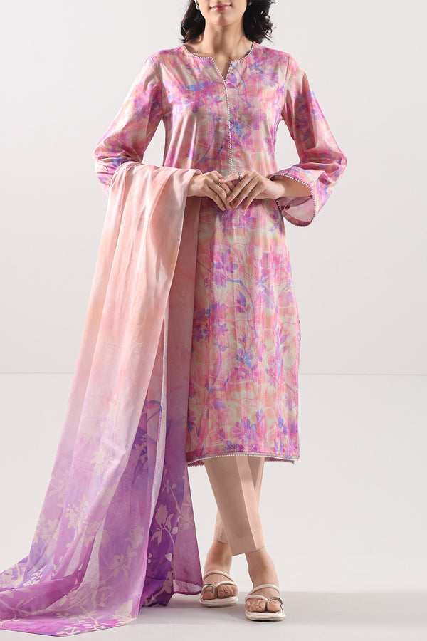 Unstitched Printed Lawn 3 Piece