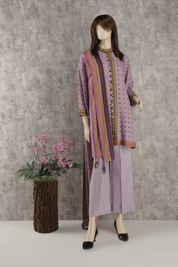 Unstitched Printed Lawn 3 Piece