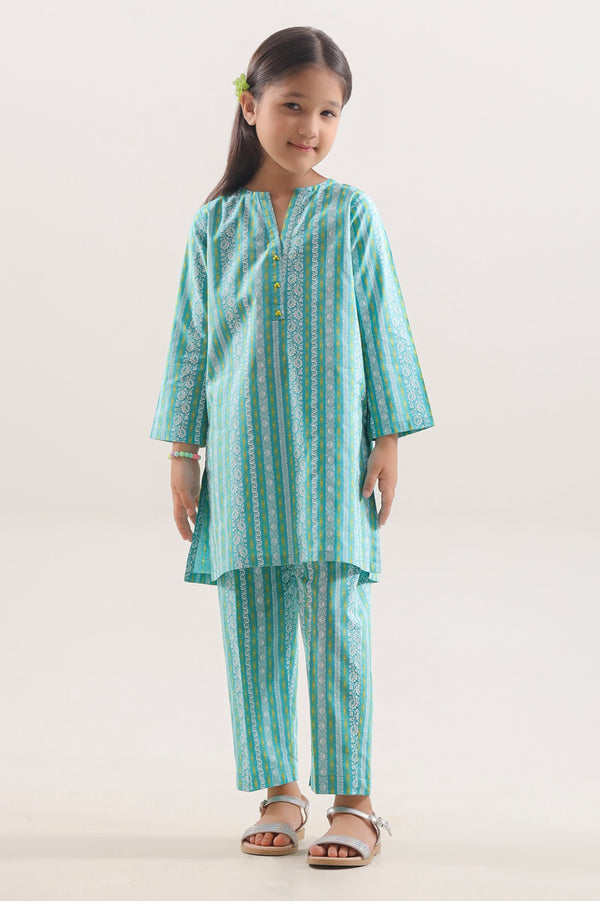 Printed Lawn Stitched 2 Piece (Shirt/Trouser) For Kids