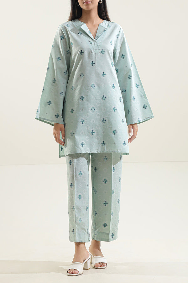 Jacquard Cotton Stitched Shirt