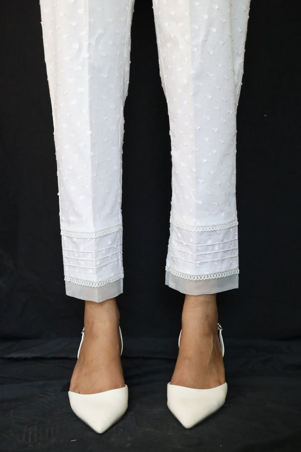 Cotton Jacquard Pants