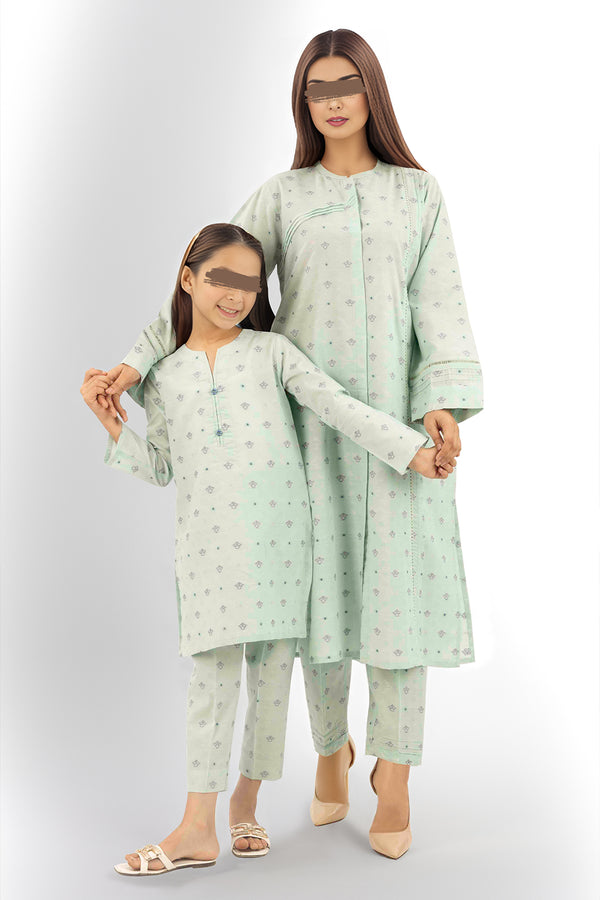 SAYA's Printed Cotton Jacquard Stitched For Mom And Daughter