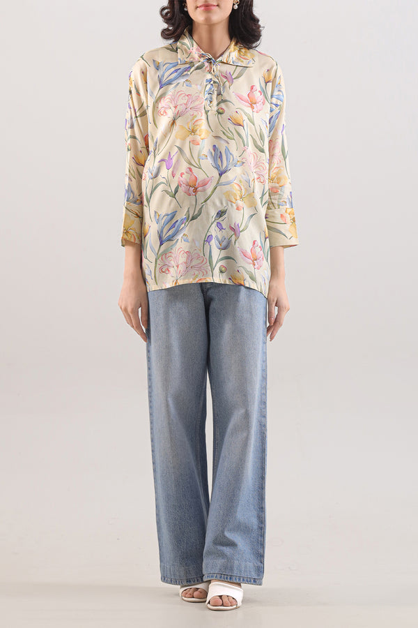 Printed Arabic Lawn Stitched Shirt