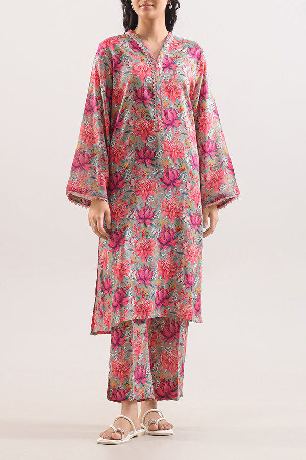 Printed Arabic Lawn Stitched Shirt