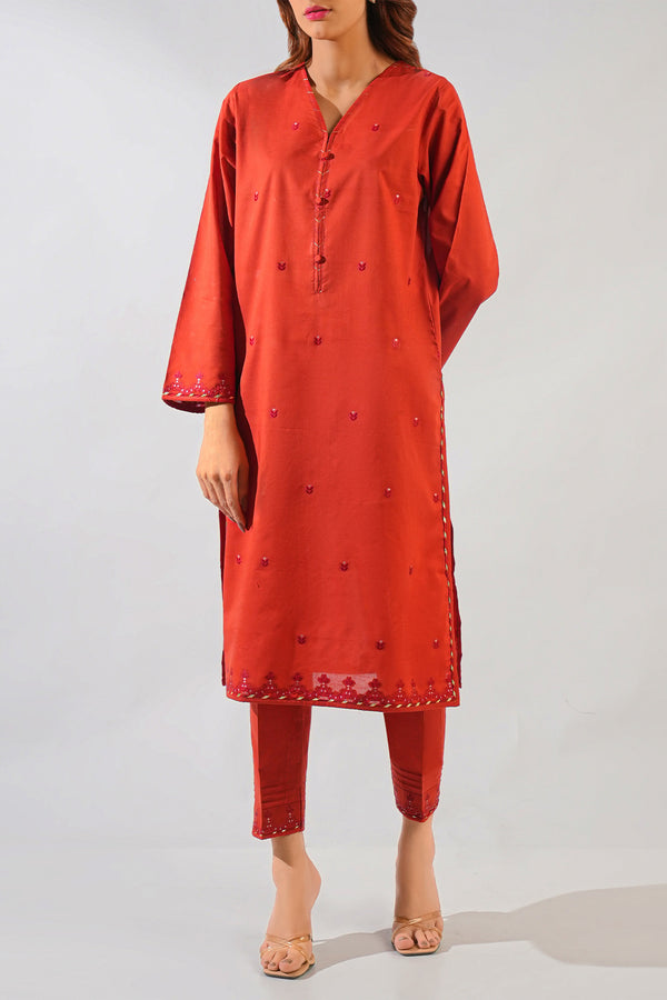 Cotton Jacquard Stitched 2 Piece (Shirt/Trouser)