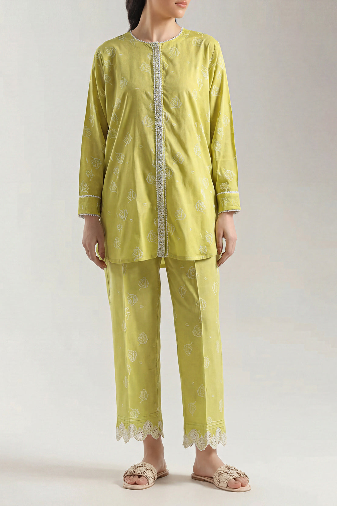 Stitched Cotton Jacquard Suit – Embroidered (2PC Or Shirt) – SAYA