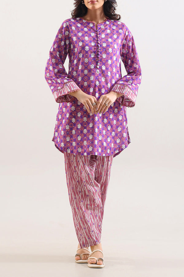 Printed Lawn Stitched 2 Piece (Shirt/Trouser)