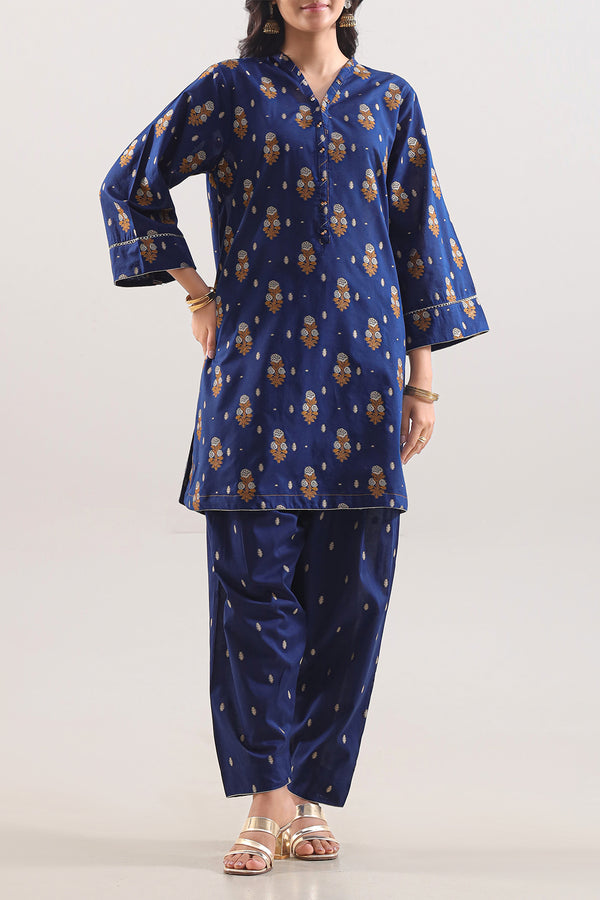 Cotton Jacquard Stitched 2 Piece (Shirt/Trouser)