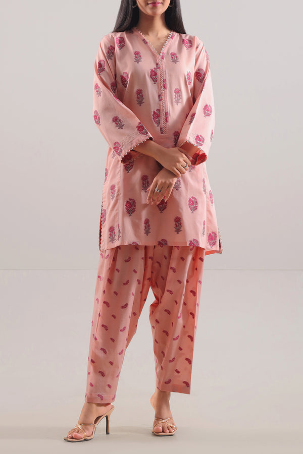 Cotton Jacquard Stitched 2 Piece (Shirt/Trouser)