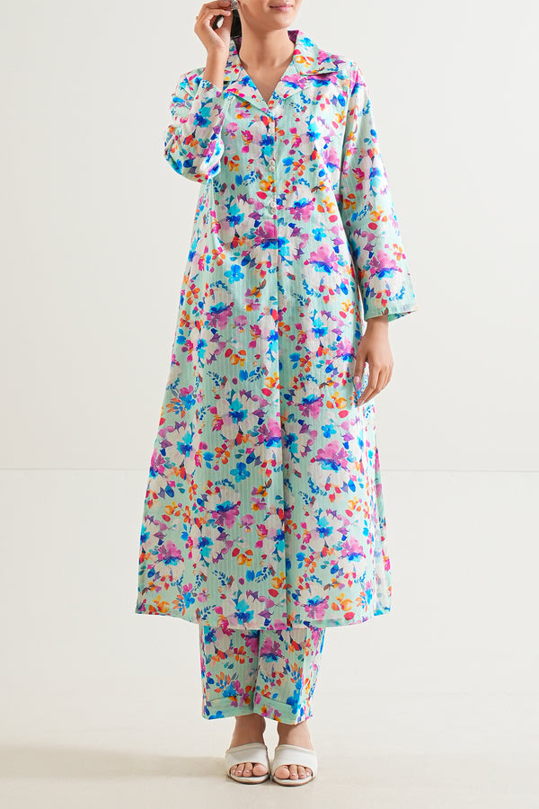 Stitched Lawn 2 Piece (Shirt/Trouser)