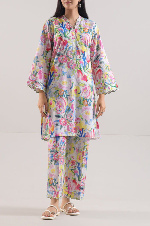 Stitched Printed Embroidered Lawn 2 Piece (Shirt/Trouser)
