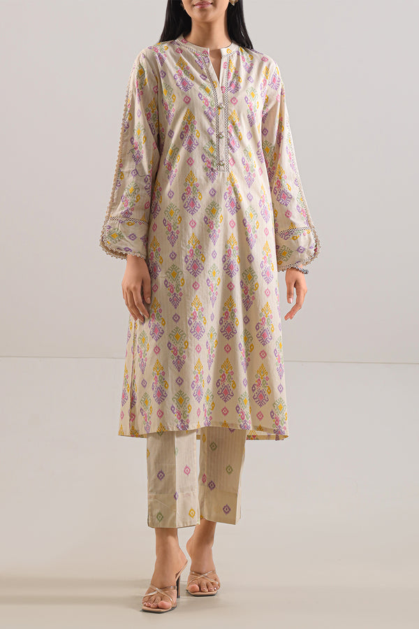 Printed Strip Lawn Stitched 2 Piece (Shirt/Trouser)