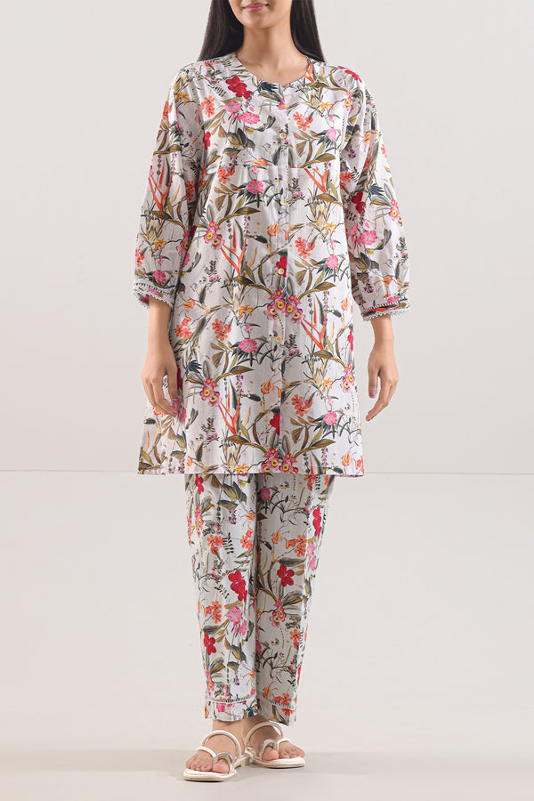 Printed Strip Lawn Stitched 2 Piece (Shirt/Trouser)